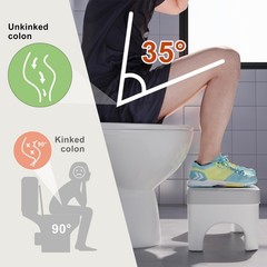 Recximi Black Toilet Stool Poop Squat Adult, Foot 1 Pack,