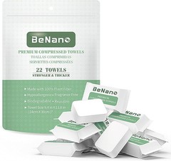 Premium Disposable Compressed Face Towels Tablets, 100% USDA Biobased Quick Dry