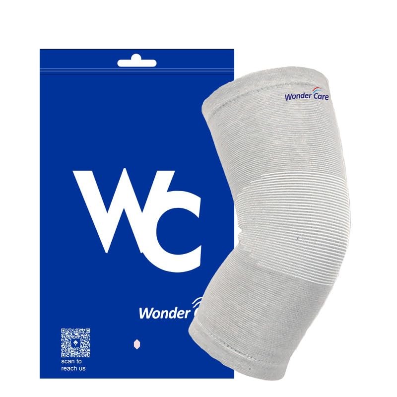 Wonder Care 1 Pc Bamboo Knee Sleeves for Men/Women, Support Medium, Grey