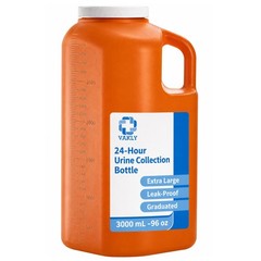 24-Hour Urine Collection Bottle, 96 oz – Large Graduated Specimen Container w…