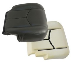 Dark Gray Leather Seat Cover for Driver 692 or 69i – Side Bottom Replacement