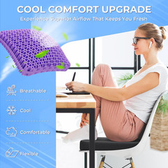 Gel Seat Cushion for Long Sitting, Enlarged & Thickened Patent Design, Breathabl