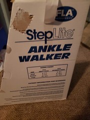 Steplite Easy Strider Ankle Walker, Boot High HEIGHT Black, MEDIUM