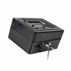 1Pc Mini Portable Iron Petty Lockable Cash Money Safe Security Box
