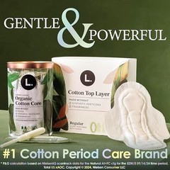 Ultra Thin Overnight Pads for Women, Organic Cotton, Unscented, 96 Count (4 Pack