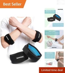 Elbow Brace 2 Pack Tennis Golf Elbow Support Pain Relief Adjustable Sport