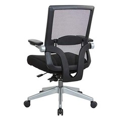Space Seating 867 Series Adjustable Black Fabric Seat With Silver Nylon Base