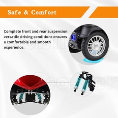 1000W 4-Wheel Heavy Duty Adjustable 2-Seat Electric Power Mobility Scooters