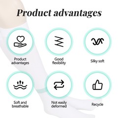 2 Pairs Hose Compression Stockings for Women Men Anti Large, Green Stripe