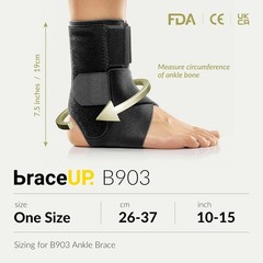 BraceUP Ankle Brace for Sprained Ankle Achilles Tendonitis Pain Relief