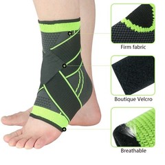 Ankle Brace Support Compression Sleeve Sprained Foot Tendon Pain Relief Wrap Gym