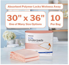 McKesson Disposable Underpads 30×36 Heavy Absorbency 100 Count