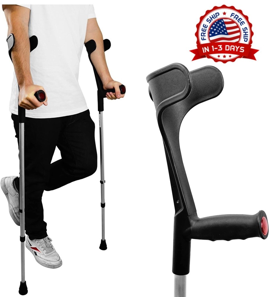 Muletas De Antebrazo Para Adultos Antideslizante Caminar Ajustables Ergonomicos
