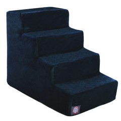 Majestic Pet 4 Step Portable Dog Stairs For Small Dogs To Get On Bed Supports