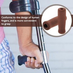 Crutch Handle Grips Non-Slip Cane Handle Wraps Ergonomic Comfortable Crutch H…