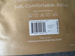 OneCompress Bamboo TWO Ankle Sleeve Size Medium New One Compress