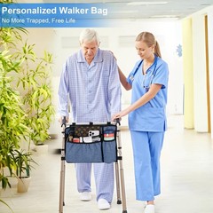 Water-Resistant Walker Bag with Multiple Pockets & Cup Holder – Lightweight