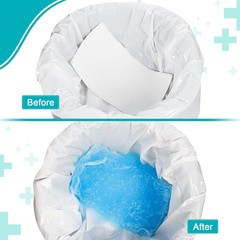 Oumee 90 Count Absorbent Commode Pads for Bedside Commode Bucket, Commode Liners