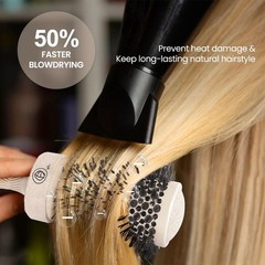 AIMIKE Large Nano Thermal Ceramic Round Brush with Barrel 2.1 inch for Blow Dryi
