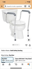 Midline Foldable Toilet Safety Rail, New in sealed box