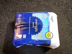 (QTY 120) Equate 617779 Overnight Ultimate Absorbency Pads, Menstrual Pad