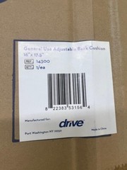 DRIVE General Use Adjustable Back Cushion 16″ X 17.5″ For Wheelchairs #14300 NEW