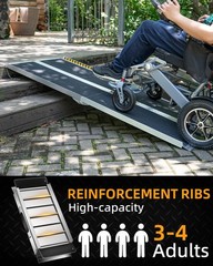 6FT Foldable Wheelchair Ramp with Reflective Safety Baffles – Accessible Living