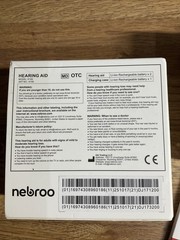 Neebro OTC Hearing Aids K159 Rechargeable In Ear Set w/ Charging Case Complete
