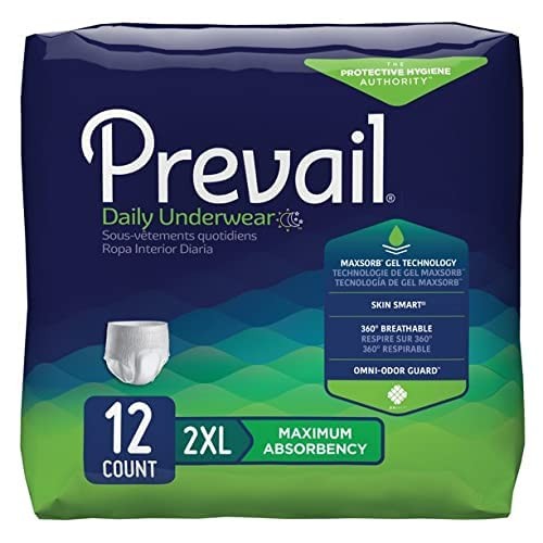 Prevail Daily Disposable Underwear 2X-Large, PV-517, XX-Large, Light Beige