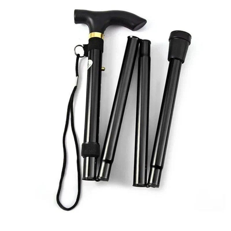 Adjustable Walking Cane Aluminum Walking Stick Folding Collapsible Travel Hiking