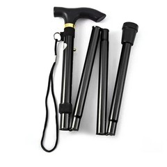 Adjustable Walking Cane Aluminum Walking Stick Folding Collapsible Travel Hiking
