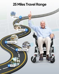 US Lightweight Foldable Electric Wheelchair Intelligent For Airline FDA Reliable