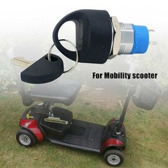 Pride Mobility Scooter Ignition Key Switch Lock Zinc Alloy Chrome 2 Keys M19 L22