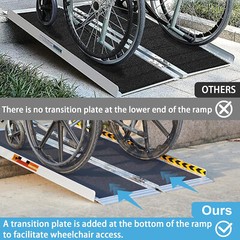 2-8ft Folding Aluminum Wheelchair Ramp Portable Mobility Scooter Non-Slip 600LB