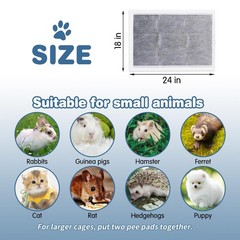 20 Pcs Guinea Pig Cage Liners Disposable 18″ x 24″ Rabbit Disposable Potty Tr…