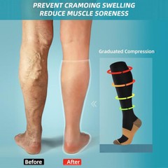 3 Pairs Best for Better Blood Flow Medical Compression Socks for Men & Women