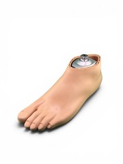 OTTOBOCK Otto Bock 1D10 sach Prosthetic Foot. Size 27. Left Foot.