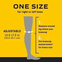Performance Compression Knee , Ideal for Everyday Activities, Size – Black