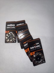 6 packs of 8 Rayovac LOUD N‘ CLEAR Hearing Aid Batteries Size 13 Aug 2026 Exo