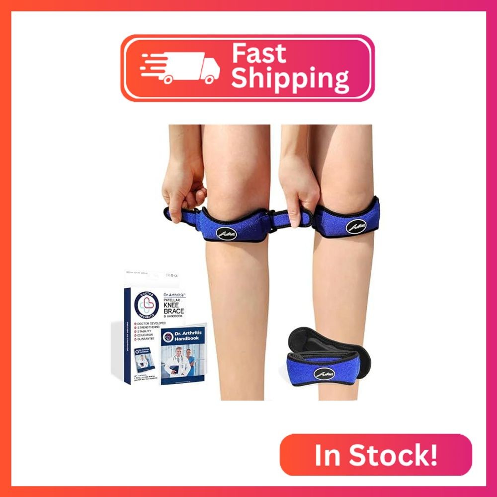 Dr. Arthritis Doctor Developed Patella Knee Strap Brace and Handbook for Patella
