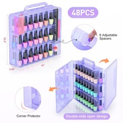 Beloving Nail Polish Organizer Case For 48 Bottles Nail Polish Holder
