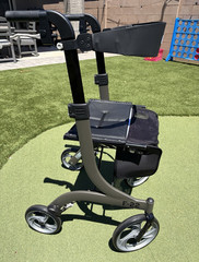 Drive F-22 4-Wheel Rollator Walker w/ Seat, Backrest, Hand Brakes, Bag