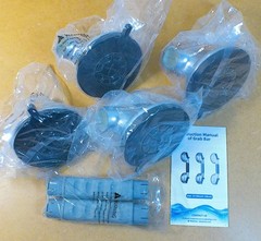 TAILI Suction Grab Bar 14.9″ Silver-Black Pack of 2