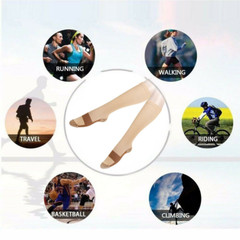 [3 Pairs] Copper Compression Socks 20-30mmHg Graduated Support Mens Womens S-XXL
