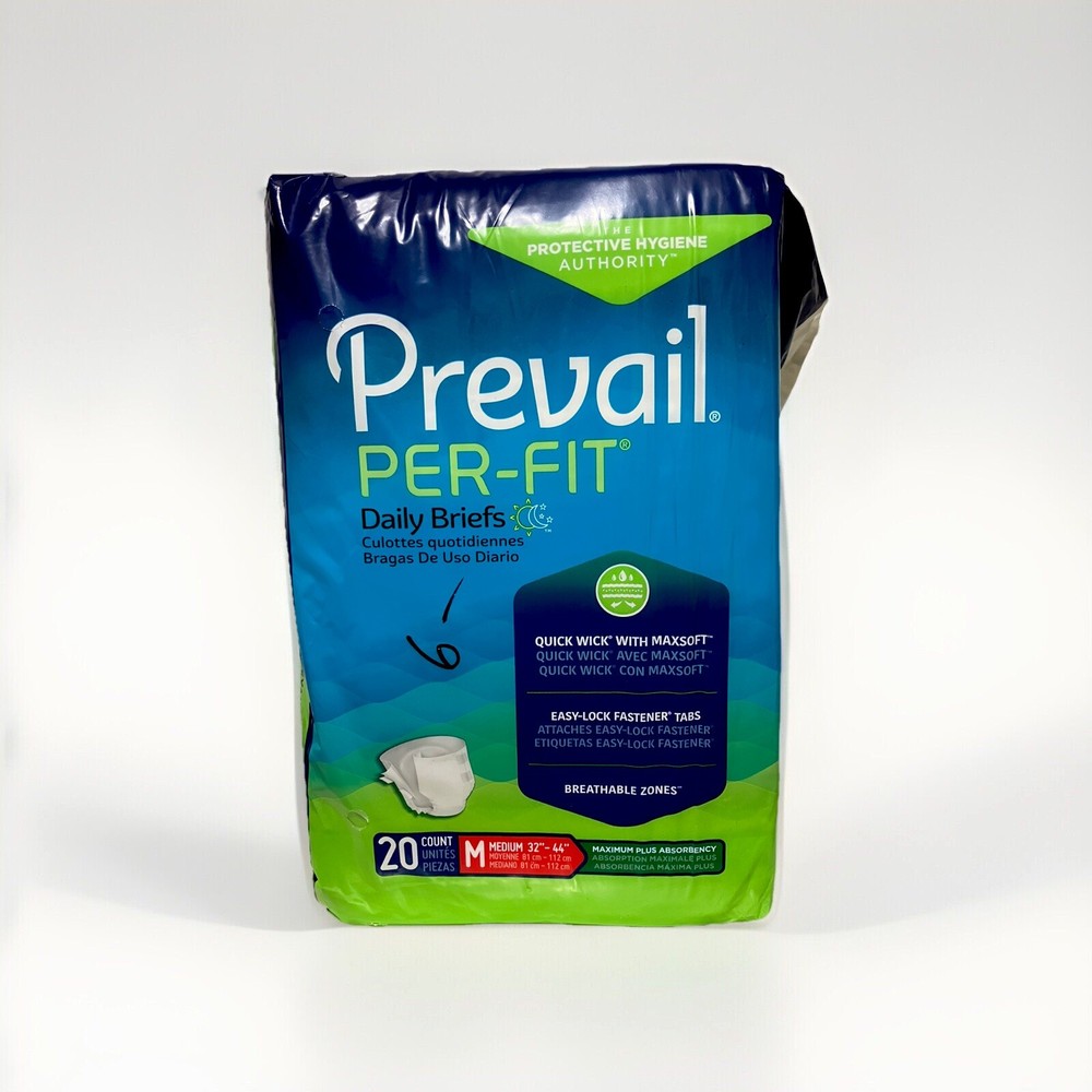 Prevail Per-Fit Maximum Plus Incontinence Brief M Breathable PF-012/2 20Ct