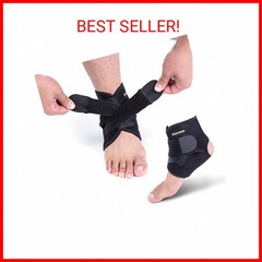 Bodyprox Ankle Support Brace, Breathable Neoprene Sleeve, Adjustable Wrap!