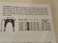 Tuffcare Full Body Sling – Solid Fabric Polyester Patient Lift Sling – XL P133
