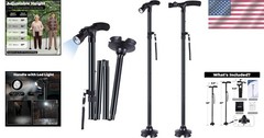 Ergonomic LED Walking Cane with Wrist Strap