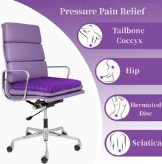 Gel Seat Cushion for Long Sitting, Double Thick Office Desk Home Wheelchair Seat