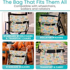 Adjustable Wheelchair Accessories Bag with Durable Nylon Material for Longevity